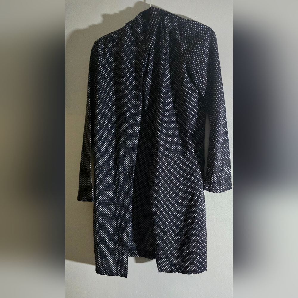 Ripe Black and White Polka Dot Spring Summer Coat
